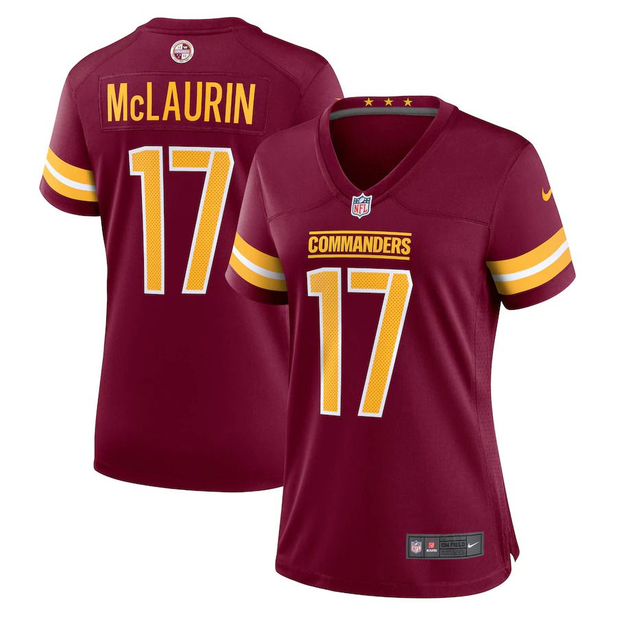 Women Washington Commanders 17 Terry McLaurin Nike Burgundy Game NFL Jersey